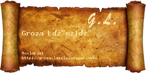 Groza László névjegykártya