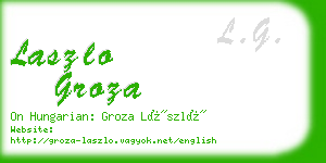 laszlo groza business card